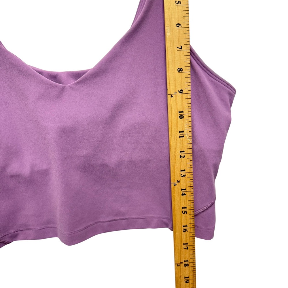 Lululemon Align V Neck Cropped Tank Top Lilac Purple Women's Sz 14‎ - Picture 5 of 6